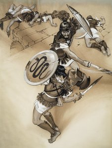Horatii (gouache op papier) door Angus McBride