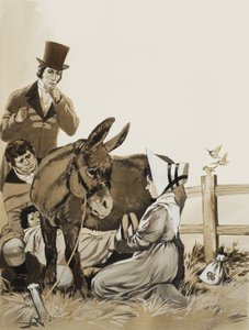 John Constable (1776-1837) en A Remedy for Whooping Cough (gouache op papier) door Angus McBride