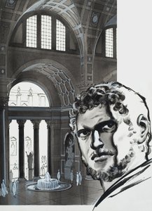 De baden van Caracalla (gouache op papier) door Angus McBride