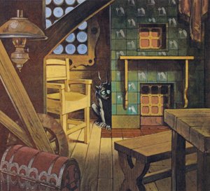 De Domovoi (kleurenlitho) door Angus McBride