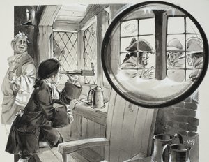 Door de telescoop door Angus McBride
