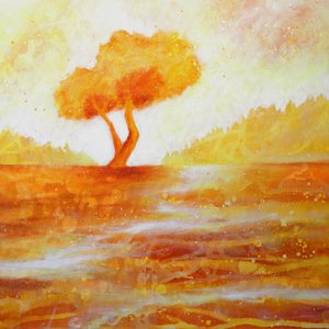 Gouden herfstboom