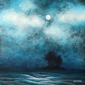 Nacht op het eiland bij maanlicht door Ania Witwitzka