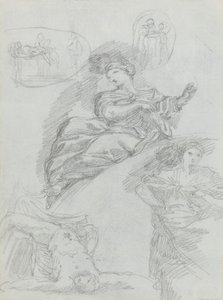 Studies van Figuren door Anicet Charles Gabriel Lemonnier
