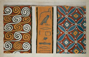 Kopie van muurschildering uit privé-graf 82 van Amenemhet, Thebe I, 1, 163-167, 20e eeuw door Anna
