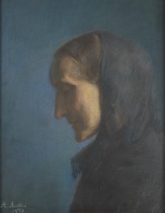 Ane Hedvig Brøndum, de moeder van de kunstenaar door Anna Ancher