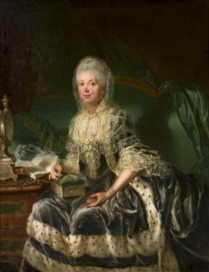 Portret van Anna von Wartensleben door Anna Dorothea Therbusch
