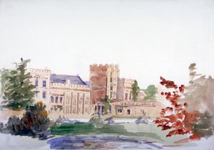 Kasteel gezien door bomen, ca. 1864-1930 door Anna Lea Merritt