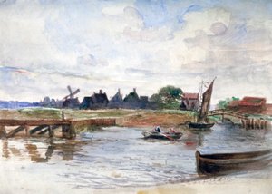 Rivierscène, ca. 1864-1930 door Anna Lea Merritt