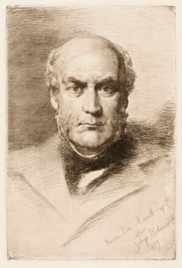 Zonder titel (portret van een man) door Anna Lea Merritt