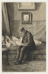 Jongeman leest meisje voor