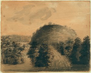Tekening van Big Mound door Anna Maria Von Phul