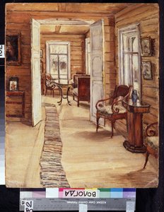 Interieur van het landhuis van L. Pantelejev in Moermanov door Anna Nikolaeva Karinskaya