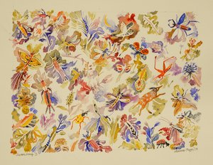 3 Zwanenzang, 2023 (aquarel) door Anna Pugh