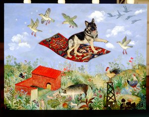 Wolken jagen, 2010 (acryl)