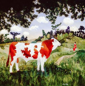 Leven en laten leven, 2002 (acryl) door Anna Pugh
