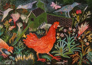 Red Hen Run, 2018 (acryl)