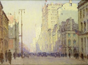 5th Ave, bij 57th Street, ca. 1918 (olieverf op doek)