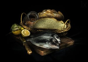 Brood, vis en citroen
