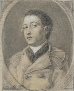 Portret van een jonge man door Anne-Louis Girodet de Roucy-Trioson
