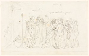 De Boogschietwedstrijd, uit de Aeneis, Boek V door Anne-Louis Girodet de Roucy-Trioson