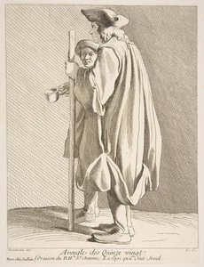 Een blinde man uit het Quinze-Vingts ziekenhuis, 1738