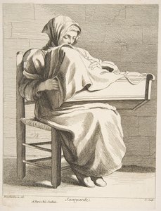 Een Vrouw Uit Savoye, 1737 door Anne Claude Philippe de Caylus