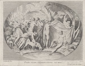 Diana bij het bad na terugkeer van de jacht door Anne Claude Philippe de Caylus