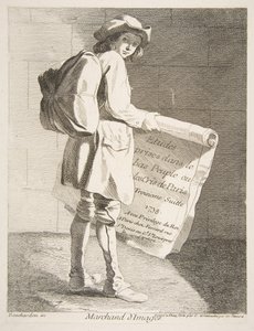 Prentenverkoper door Anne Claude Philippe de Caylus