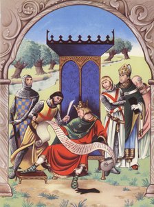 Koning John Ondertekent de Magna Carta