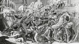 Franse repressie tijdens opstand van Caïro, 21 oktober door Anne Louis Girodet de Roucy Trioson