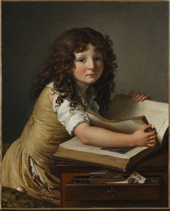 Benoît Agnès Trioson met een boek door Anne Louis Girodet de Roucy Trioson