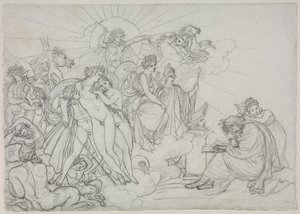 Aanroeping tot de Godheden die het Landbouw voorzitten uit Virgils Georgics, na 1798 door Anne Louis Girodet de Roucy Trioson