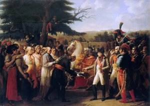 Napoleon Bonaparte ontvangt de sleutels van Wenen in het Schönbrunn Paleis, 13 november 1805
