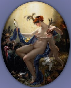 Portret van juffrouw Lange als Danaë door Anne Louis Girodet de Roucy Trioson