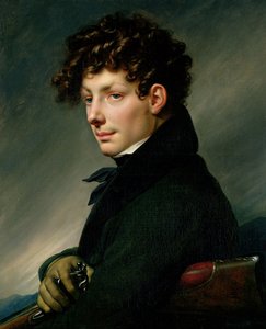 Portret van een jonge man als jager, 1811