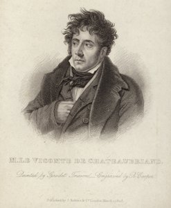 Portret van vicomte de Chateaubriand door Anne Louis Girodet de Roucy Trioson