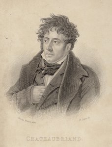 Portret van vicomte de Chateaubriand door Anne Louis Girodet de Roucy Trioson