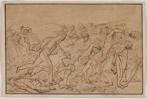 Studie voor De opstand van Caïro door Anne Louis Girodet de Roucy Trioson