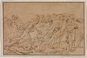Studie voor De Opstand van Caïro door Anne Louis Girodet de Roucy Trioson