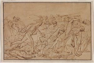 Studie voor De Opstand van Caïro, 1810 door Anne Louis Girodet de Roucy Trioson