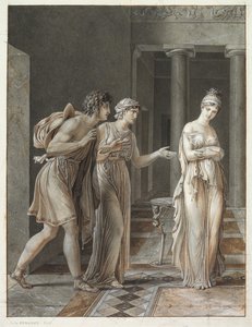De ontmoeting van Orestes en Hermione door Anne Louis Girodet de Roucy Trioson