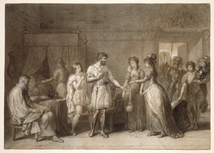 Bayard weigert de cadeaus van zijn gastvrouw, in Brescia door Anne Louis Girodet de Roussy Trioson