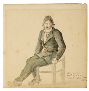 Eerlijke Amerikaanse Indiaan van de Buffelstam, Canisteo, New York, 1808