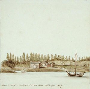 Huis van majoor van Rensselaer nabij Albany, New York door Anne Marguerite Hyde de Neuville
