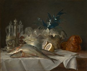 Stilleven met makreel