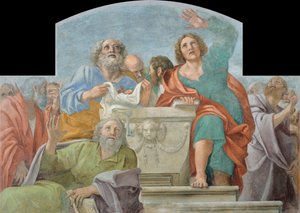 Apostelen bij het lege graf door Annibale Carracci