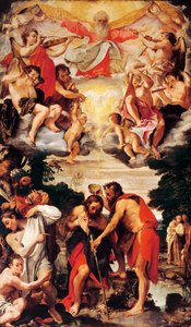 Doop van Christus, Kerk van San Gregorio en San Siro, Bologna door Annibale Carracci