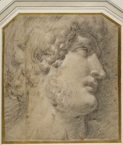 Hoofd van keizer Gallienus (of Hadrianus), naar de antieke door Annibale Carracci
