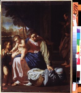 De heilige familie door Annibale Carracci